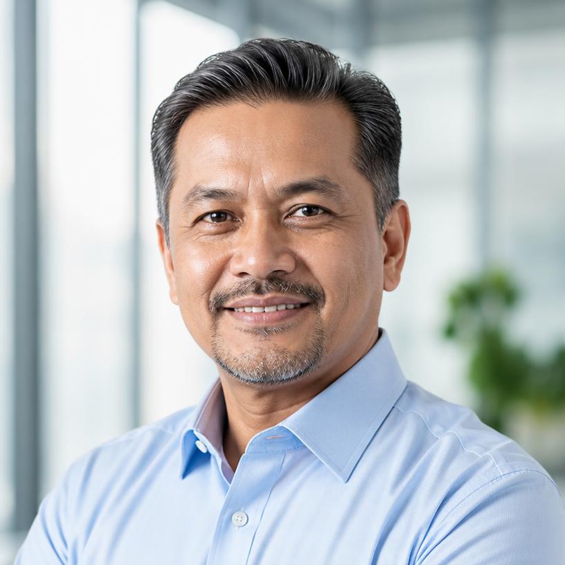 Portrait of Farid Rahman, Managing Director at ALH Industries